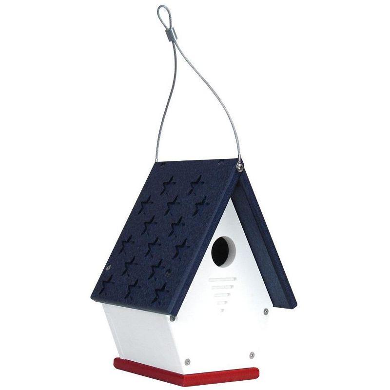 JCs Wildlife Recycled Poly Lumber Wren Chateau Birdhouse - Made in the USA - Perfect Garden and Backyard Birdhouse for Wrens, Chickadees, and