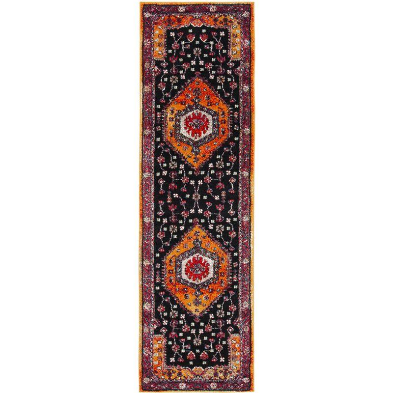 Vintage Hamadan VTH204 Power Loomed Indoor Runner Rug - Orange/Black - 2'3"x8' - Safavieh