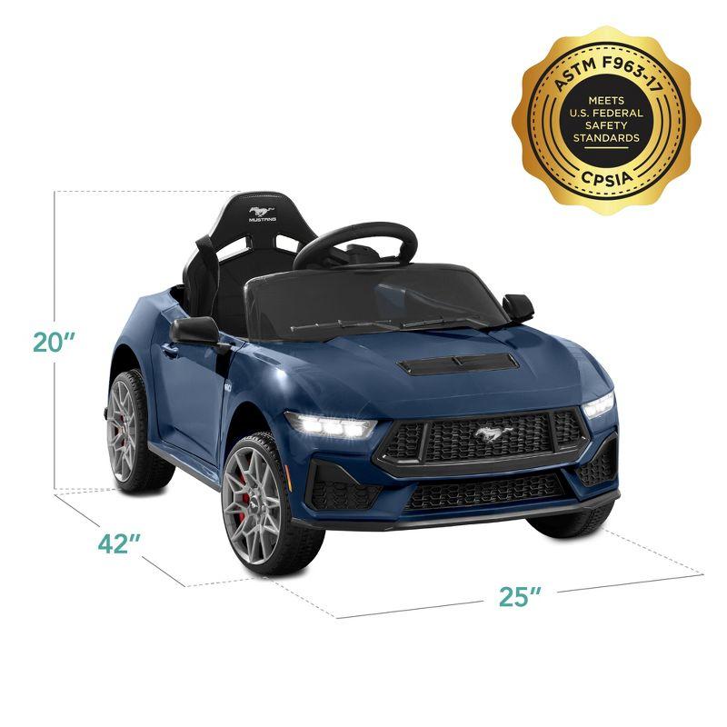 Blue 12V Electric Ride-On Car with Remote and LED Lights