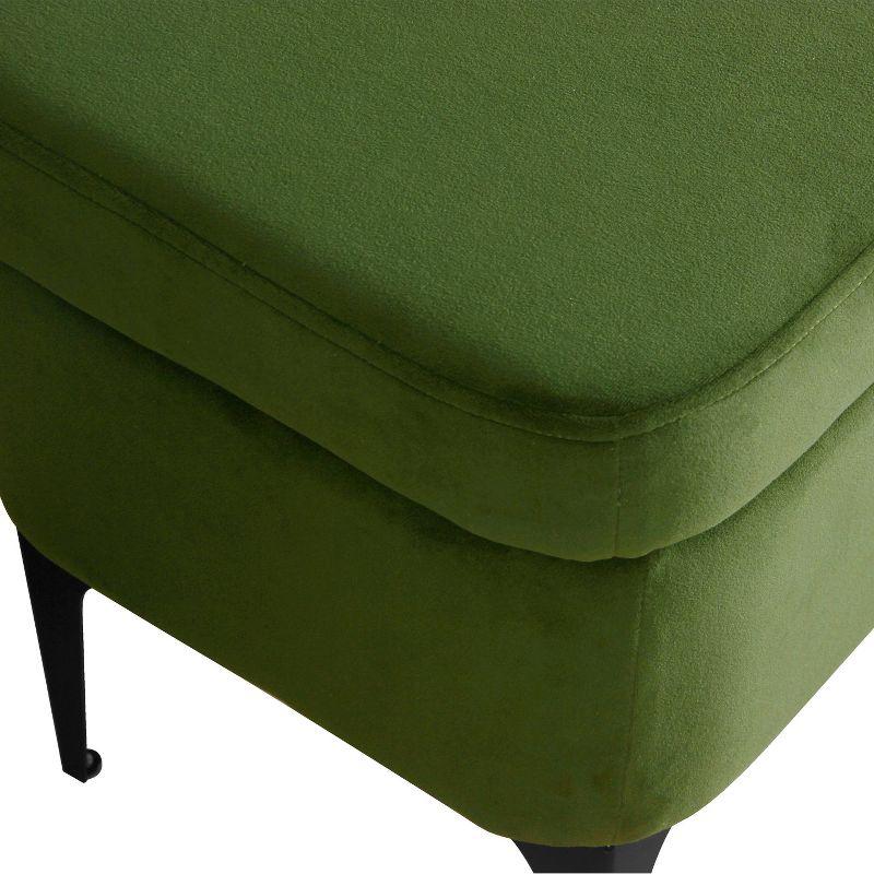Large Modern Storage Bench Green Velvet - HomePop