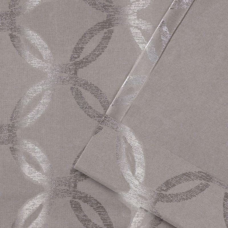 Modo Metallic Geometric Window Curtain Panel Pair (54"x96") Exclusive Home