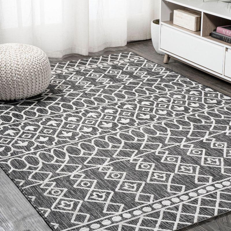 Kafel  Bohemian Indoor/Outdoor Area Rug  - JONATHAN Y