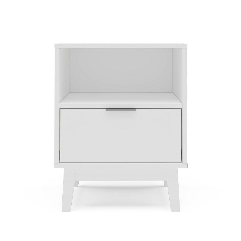 Polifurniture 2pc Full Victoria Bedroom Set White: Modern Engineered Wood, Storage Headboard, Melamine Finish