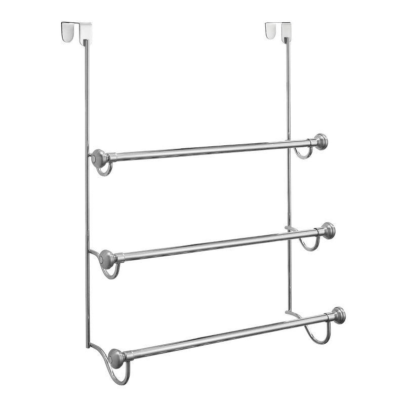 iDesign Chrome Over the Door 16" Towel Rack