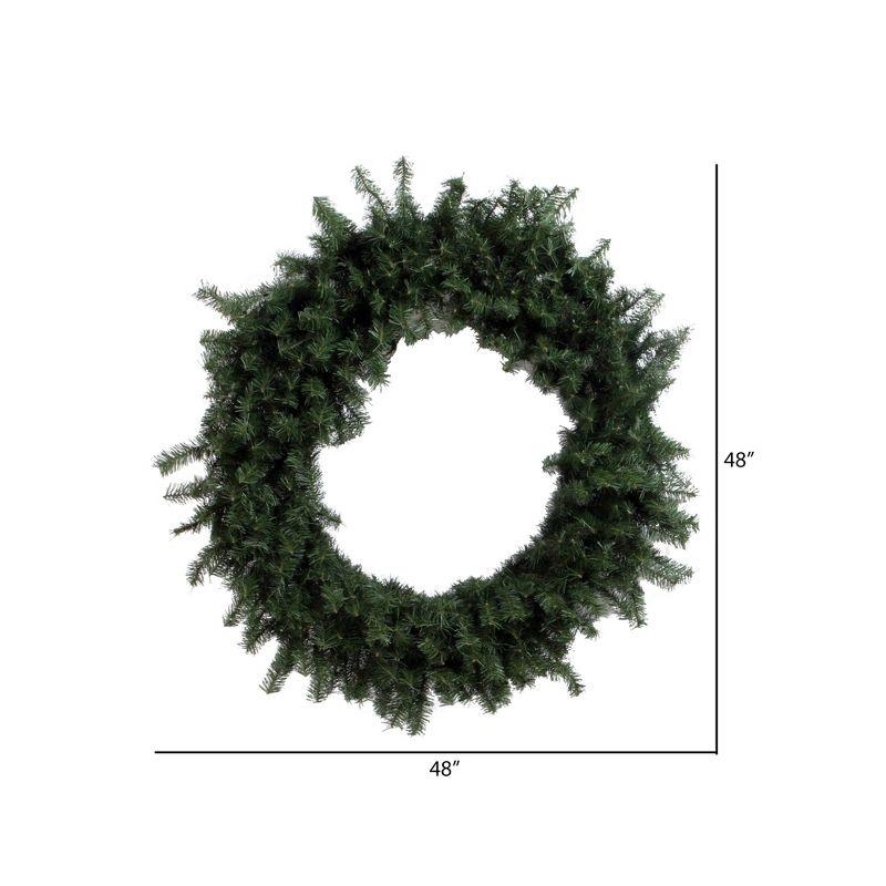 48" Green Artificial Canadian Pine Christmas Wreath