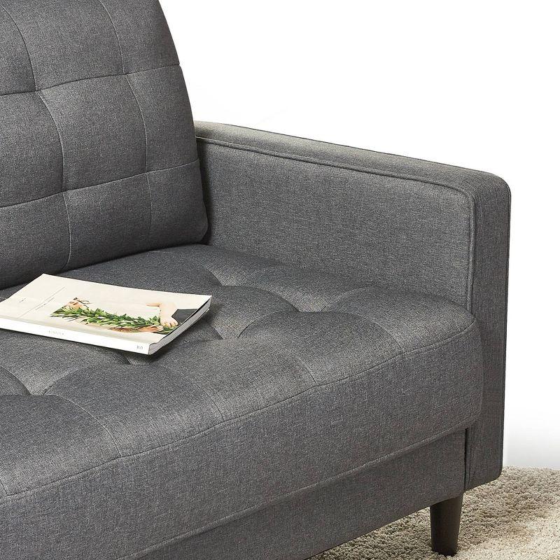 52" Benton Loveseat Sofa Dark Gray - Zinus