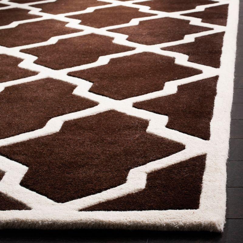 Chatham CHT735 Hand Tufted Accent Rug Dark Brown / Ivory 3' X 5' - Safavieh.
