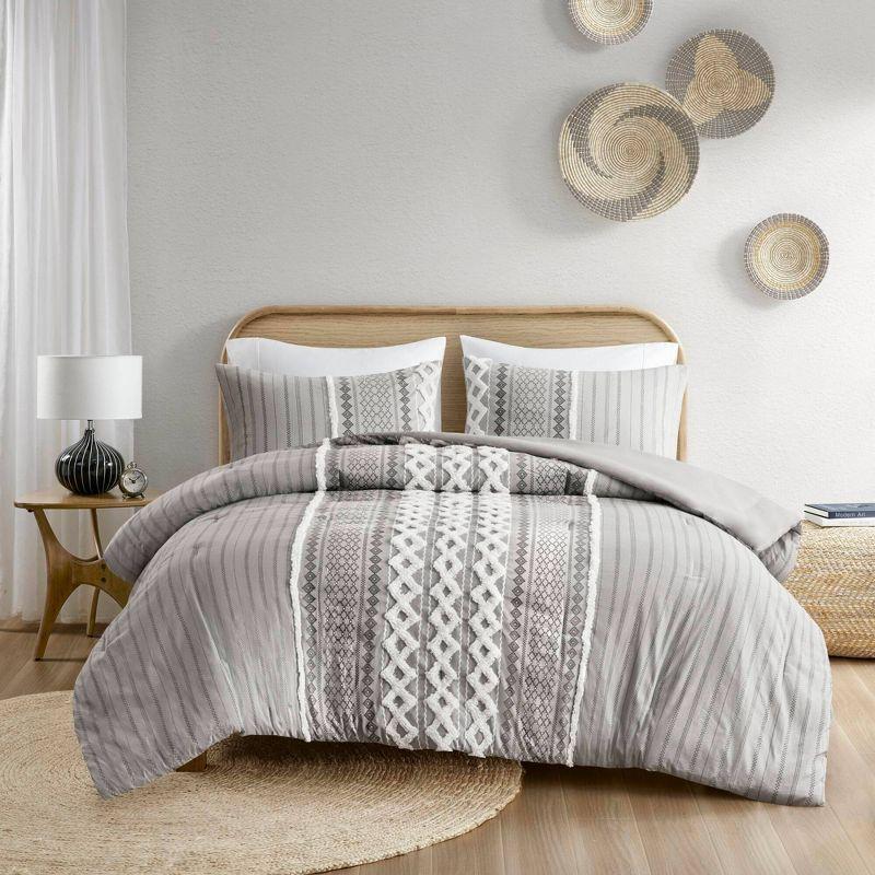 Ink+Ivy 3pc Imani Cotton Comforter Set with Chenille