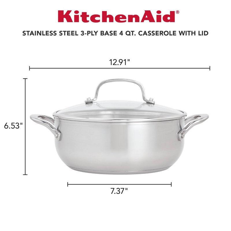 KitchenAid ® Stainless Steel 4-Qt. Covered Casserole