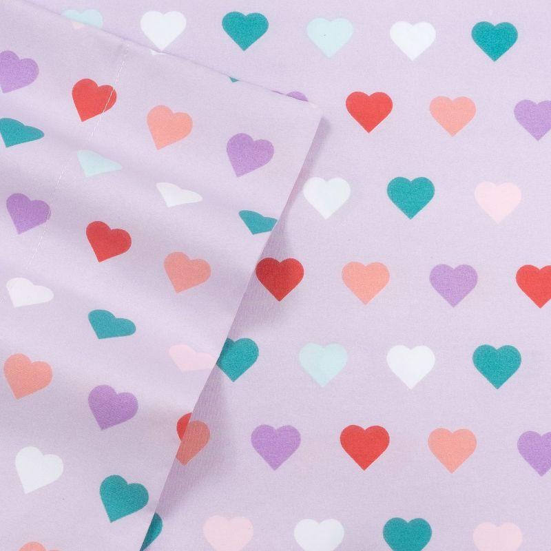 Hearts Microfiber Kids' Sheet Set By Sweet Home Collection®