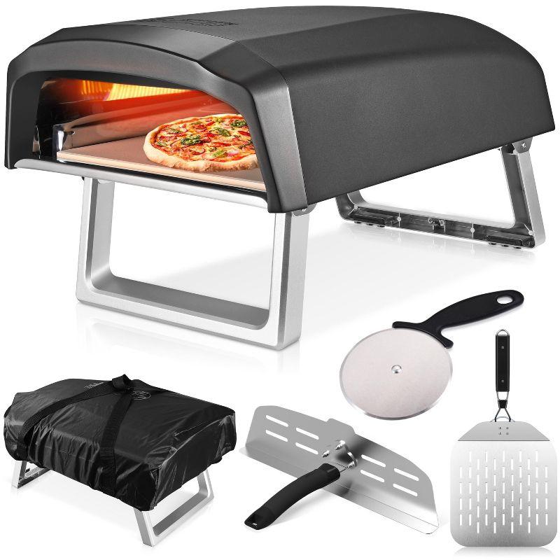 Commercial Chef Commercial Chef Countertop Propane Pizza Oven with Dual Burners