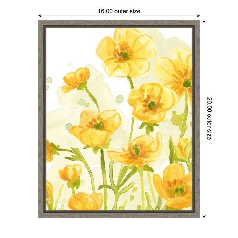 Amanti Art Sunshine Buttercup Meadow IV by June Erica Vess Canvas Wall Art Print Framed 16 x 20-in.