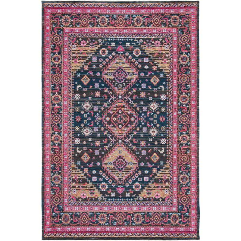 Classic Vintage CLV114 Power Loomed Area Rug - Navy/Pink - 4'x6' - Safavieh.
