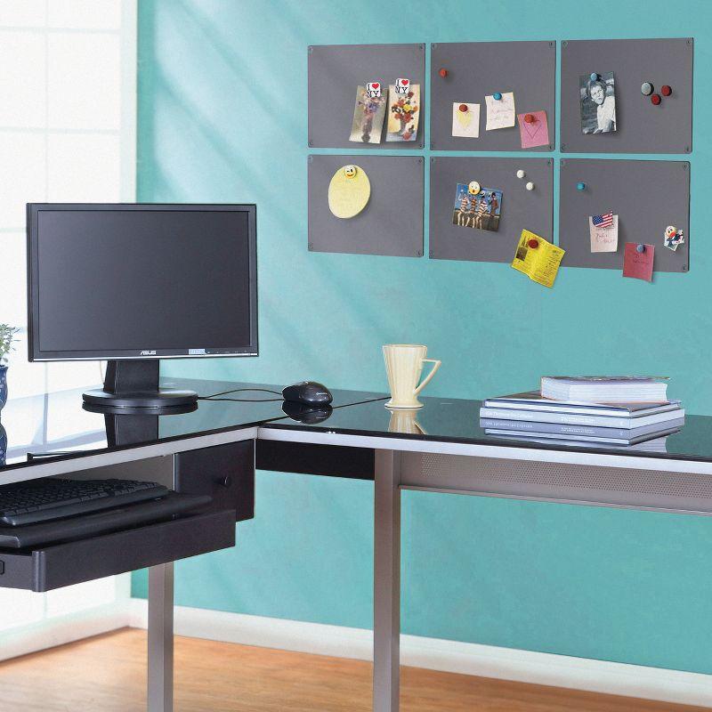 Azar Displays Metal Magnetic Board Panel for Pegboard or Wall Mount 15.75"L x 13.75"H, 2-Pack