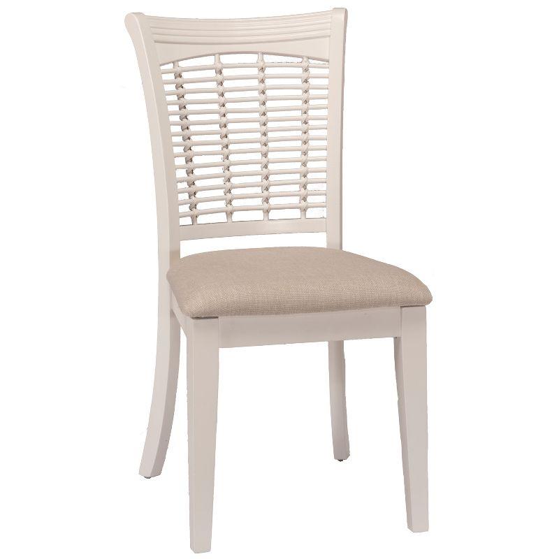 Bayberry White Wood Dining Chair with Cream Upholstery