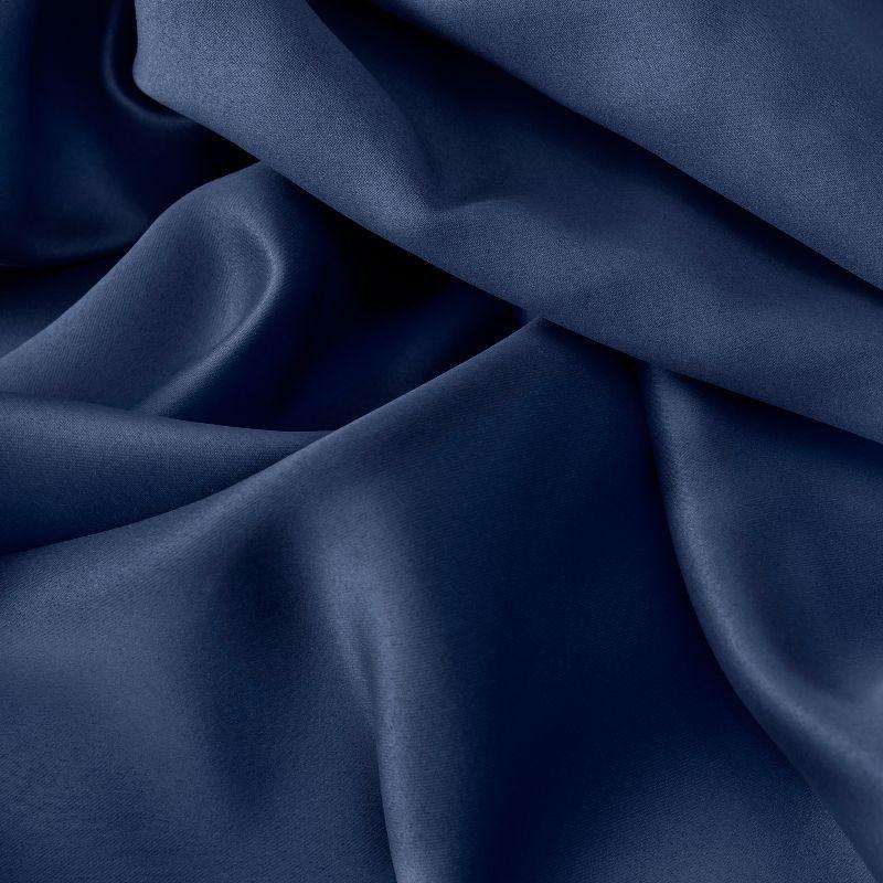 Blue Blackout Grommet Polyester Kids Curtain Panel