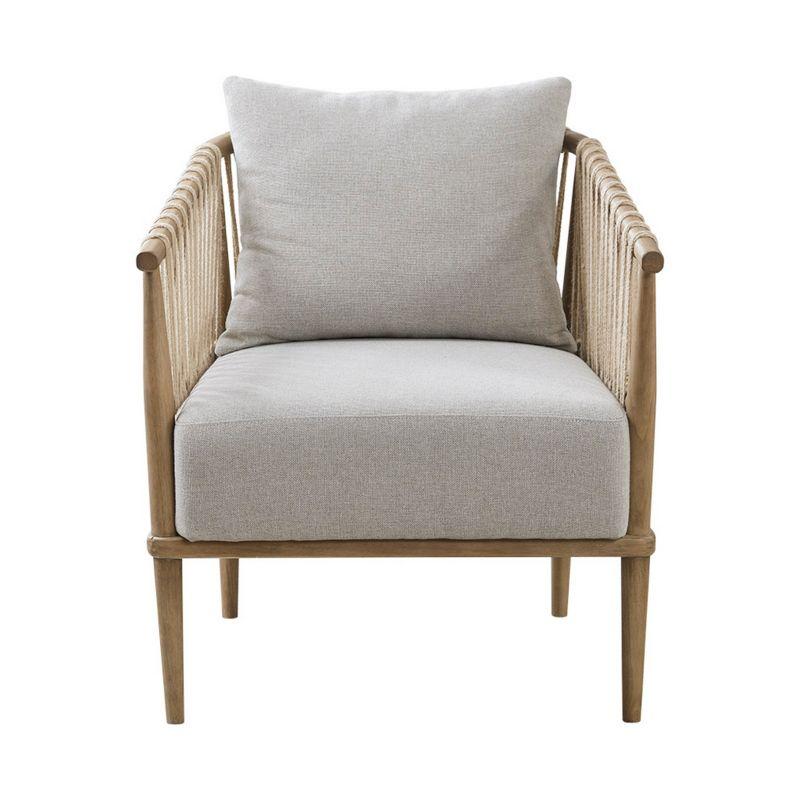 Longshore Tides Comfortable Lounge Chair Solid Wood Coastal Style Perfect For Indoor Spaces