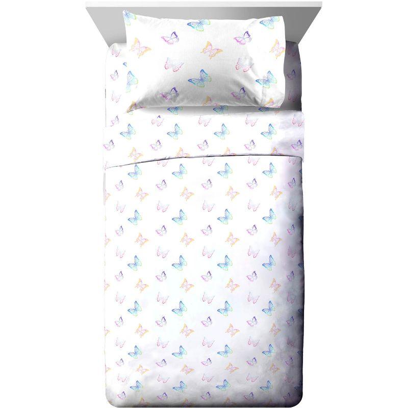 Saturday Park Saturday Park Ombre Butterflies 100% Organic Cotton Sheet Set