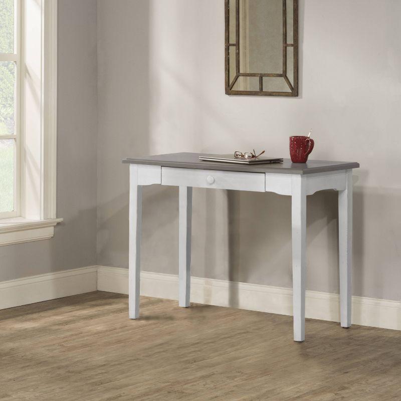 Hillsdale Furniture Clarion Wood Single Drawer Desk: Farmhouse Style, 75lb Capacity