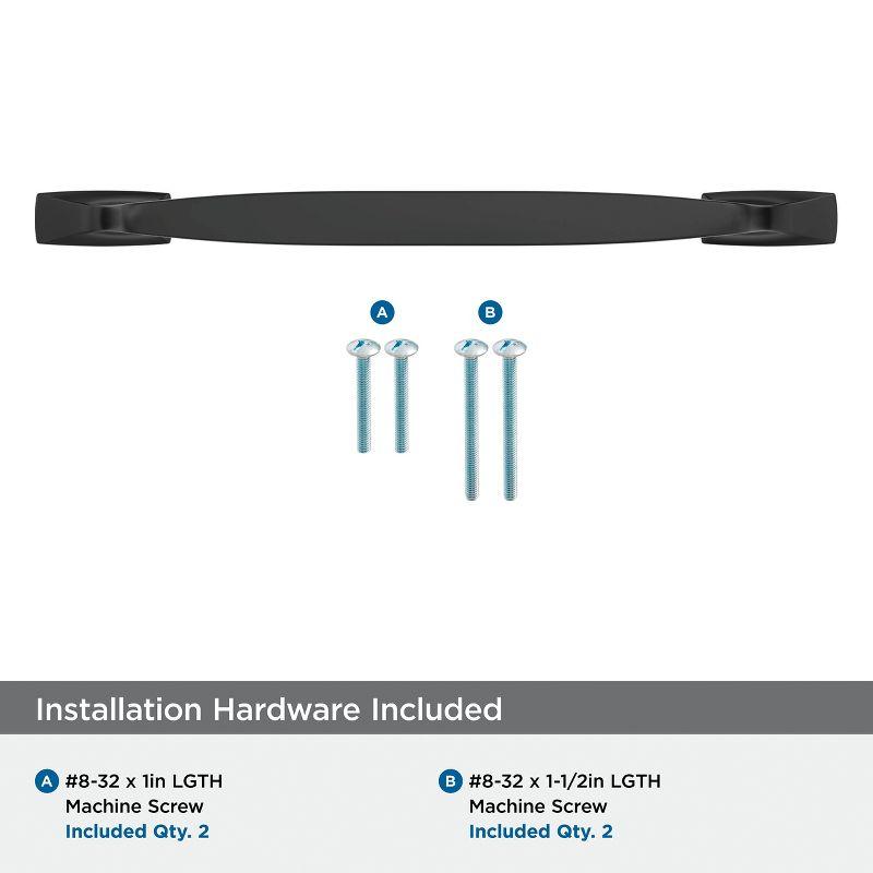 Amerock Highland Ridge 7-9/16 inch (192mm) Center-to-Center Black Bronze Cabinet Pull
