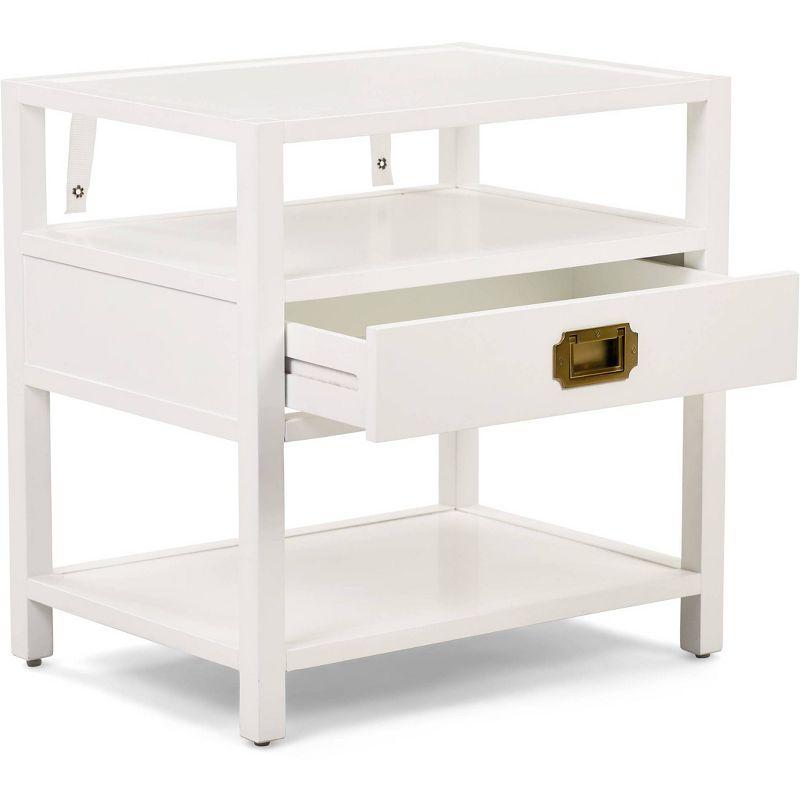 Finch Lockwood Modern 2-Tier Wood Campaign Side Table