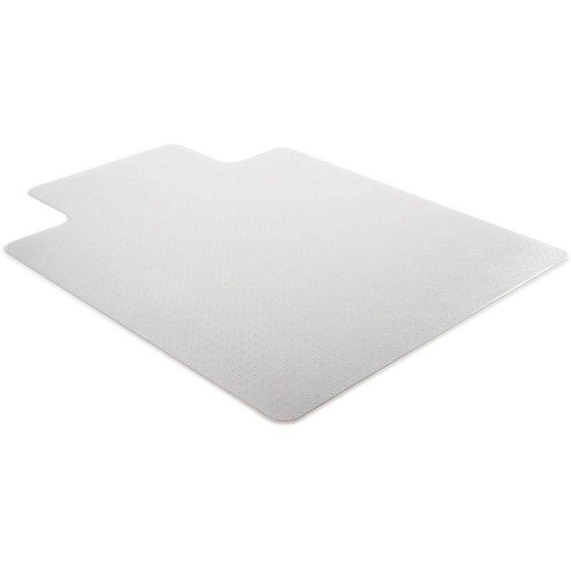 Lorell - Standard Lip Low-pile Chairmat - Carpeted Floor - Lip Size 10" - Vinyl - Clear - 48"