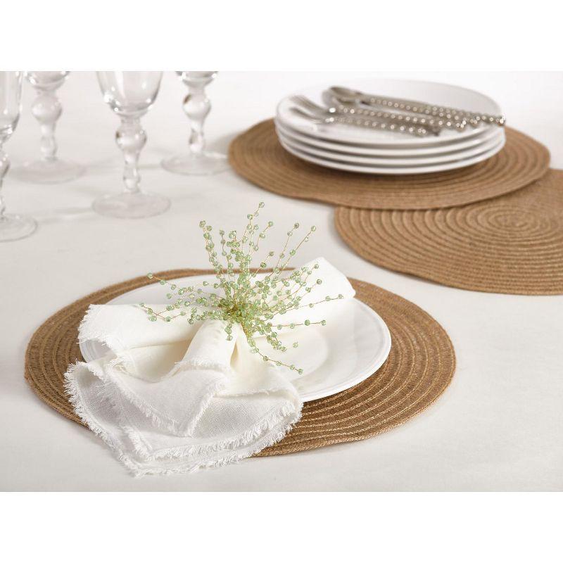 Natural Jute Round Placemats Set of 4