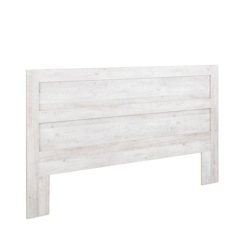 Prepac King Rustic Ridge Farmhouse Panel Headboard Washed White