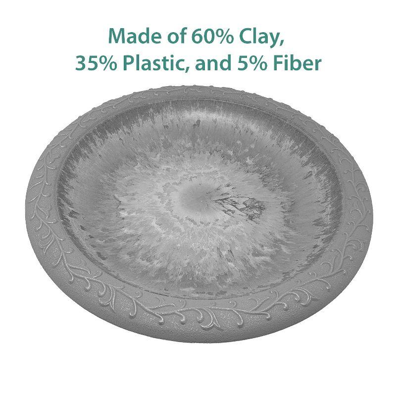 Tierra Garden 19" Dia Fiber Clay Birdbath Top, 5lbs.