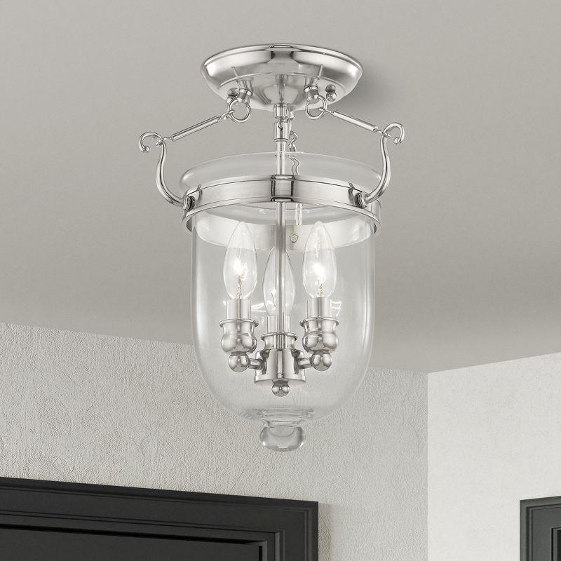 Livex Lighting Jefferson 3 - Light Flush Mount in  Polished Nickel
