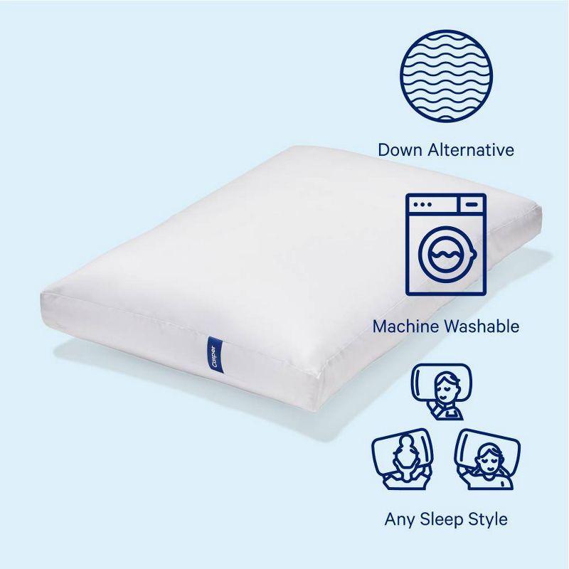 Casper Sleep Essential Pillow, Standard, Two Pack (Set of 2)