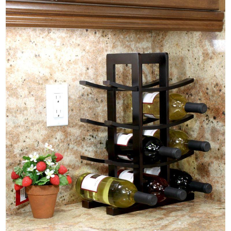 Oceanstar 12-Bottle Dark Espresso  Wine Rack