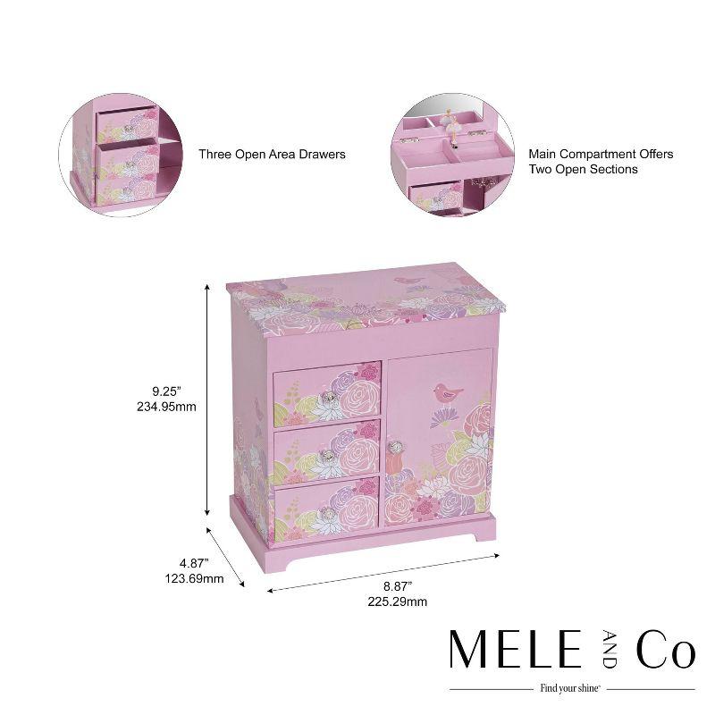 Mele & Co. Pearl Girls' Musical Ballerina Jewelry Box - Pink