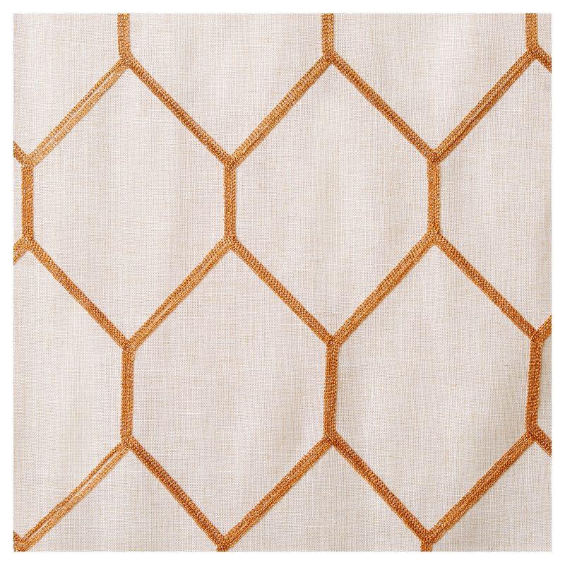 Brooklyn Geometric Sheer Grommet Single Curtain Panel