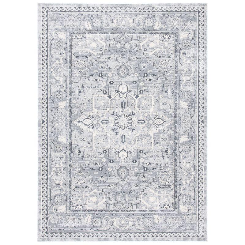 Alhambra ALH610 Power Loomed Area Rug - Cream/Grey - 4' X 6' - Safavieh.