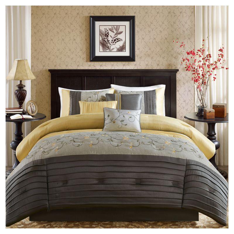 Madison Park Serene Embroidered 7 Piece Comforter Set