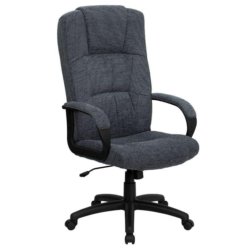 ErgoComfort High Back Gray Polyester Executive Swivel Chair