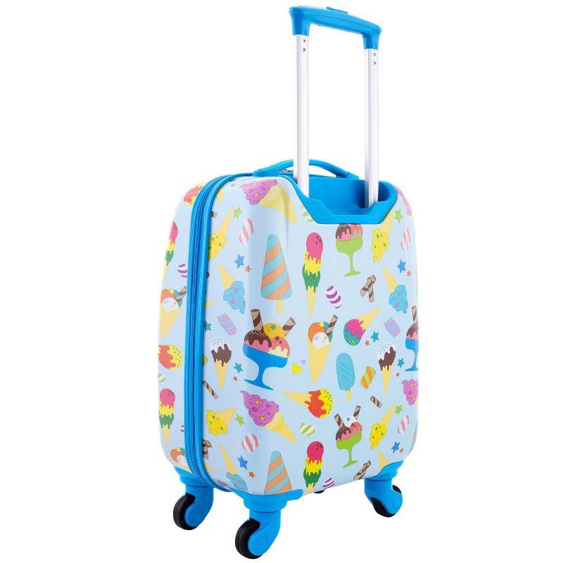 Travelers Club Kids' 5pc Hardside Checked Spinner Luggage Set