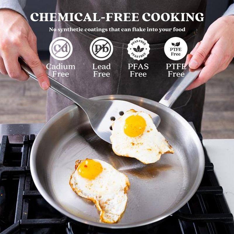 Alva Alva Maestro Premium 5-Ply Stainless Steel Frying Pan - Polished Stainless Steel