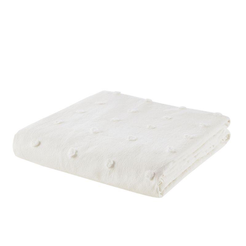 Intelligent Design Brooklyn Cotton Jacquard Duvet Cover Set with Euro Shams and Throw Pillows