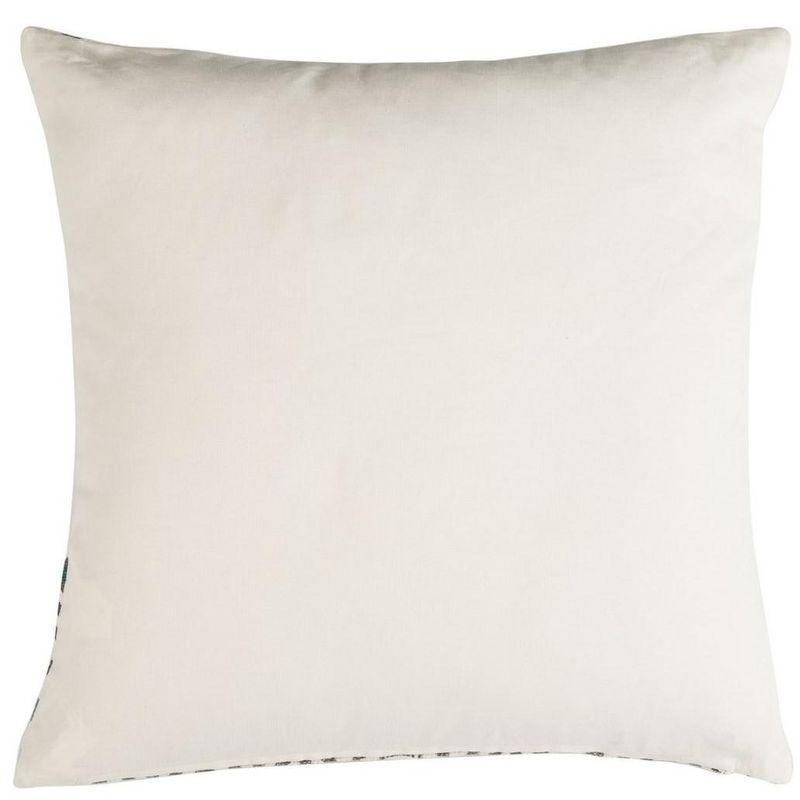 Lancia Pillow - Beige/Taupe/Turquoise - 20"X20" - Safavieh