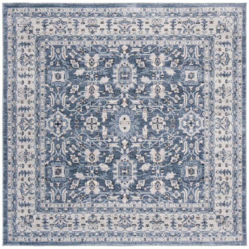 Charleston Elegance Ivory Square Synthetic Easy-Care Area Rug