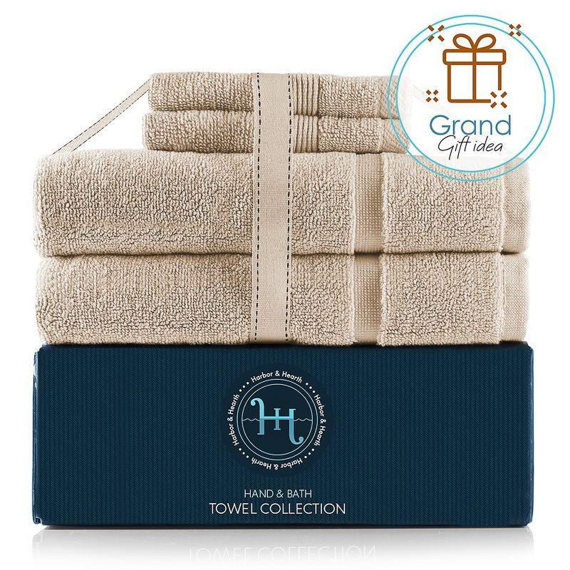 Hearth & Harbor Hearth & Harbor 4-Piece 100% Cotton Mats and Towel Set