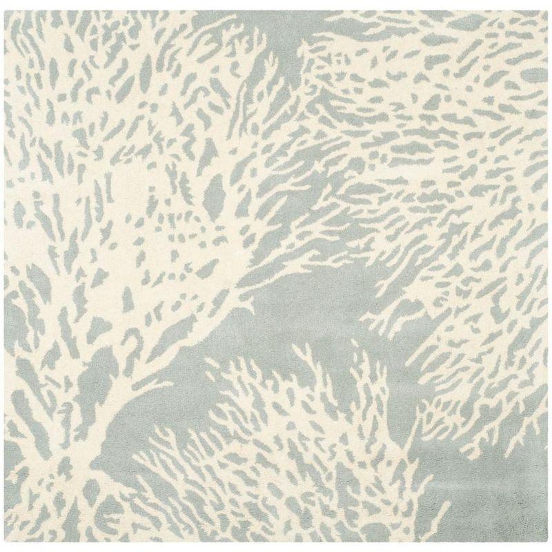 Bella BEL115 Hand Tufted Area Rug - Grey/Ivory - 7'x7' - Safavieh.