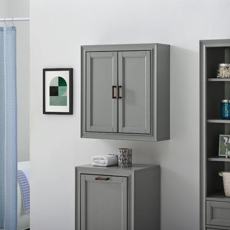 Tara Wall Decorative Wall Cabinet Gray - Crosley