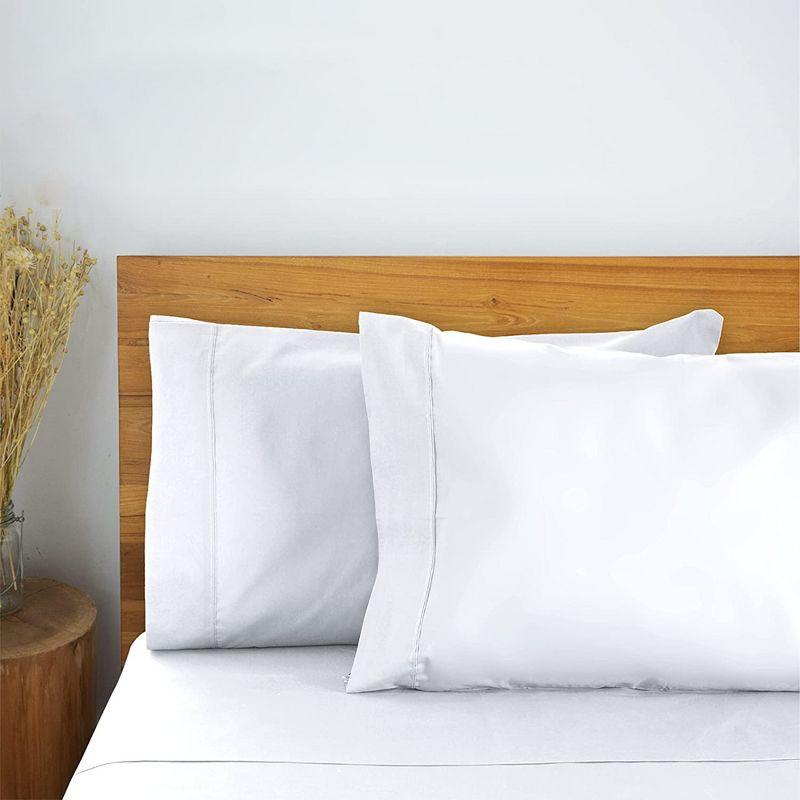 2PC Rayon From Bamboo Solid Performance Pillowcase Set - Luxclub