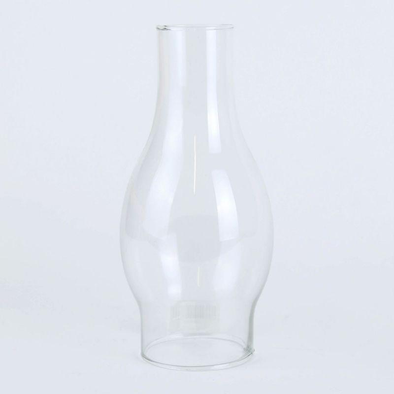 Clear Glass Replacement Hurricane Lamp Chimney, 8 3/8 Inches High