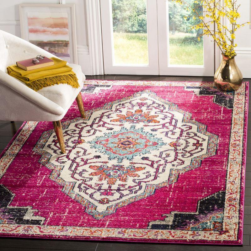 Monaco MNC254 Power Loomed Indoor Area Rug - Pink/Multi - 8'x10' - Safavieh
