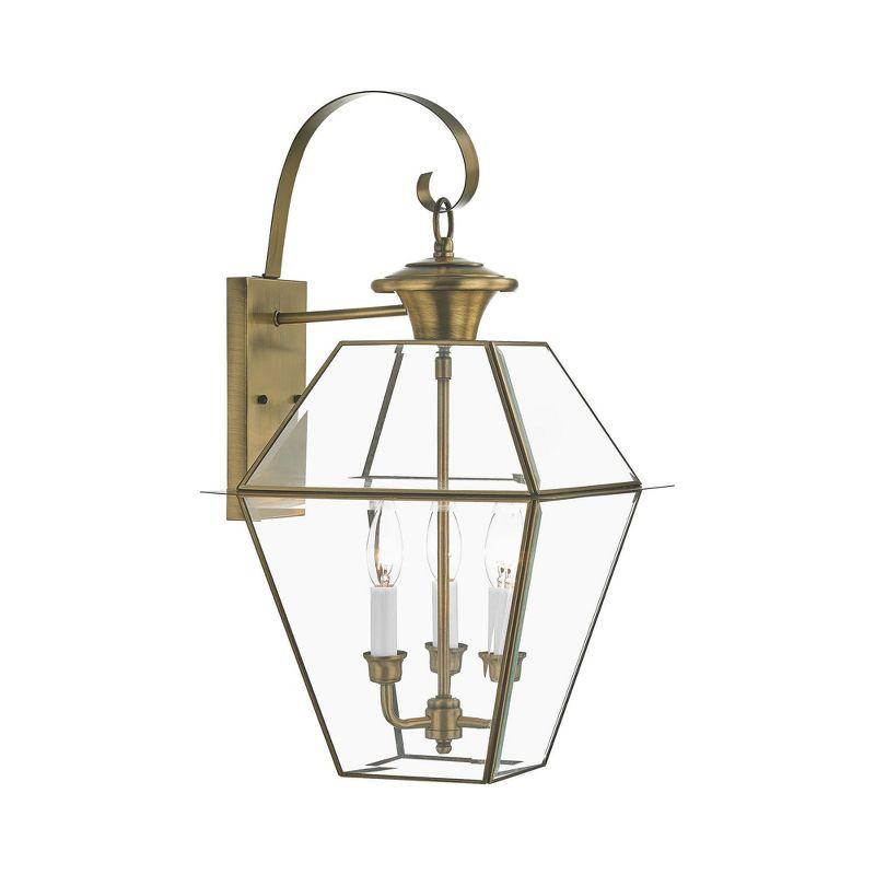 Livex Lighting Westover 3 - Light Wall Light in  Antique Brass