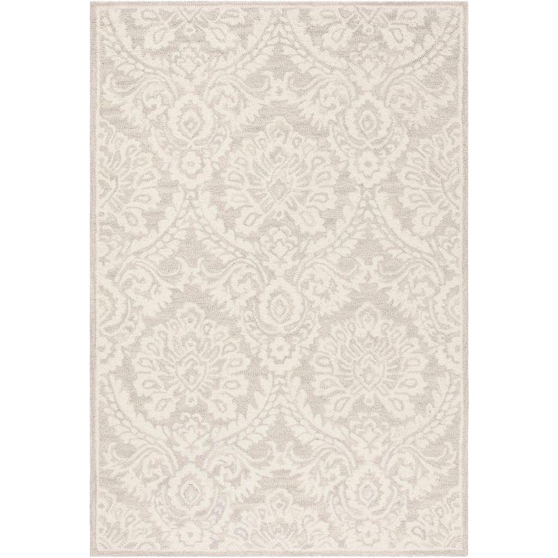 Tansy Handmade Wool Ivory/Gray Rug